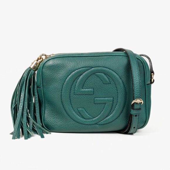 Gucci Soho Disco Green Camera Style Crossbody Bag